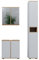 Vicco Badmöbel-Set Didi, Badezimmerschrank-Set, Weiß/Artisan, 3 Teile mit Hochschrank