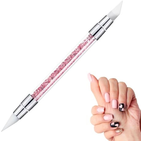 Dotting Tool | Chrom-Pulver-Applikator, Skulpturstift, Punktierwerkzeuge, Silikon-Nagellack-Pinsel für Zuhause