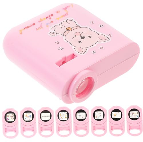 BRIGHTFUFU Happy Birthday Photo Background Projector Toy Colorful Educational Learning Toy Abs Plastic Learning Projector