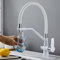 Grifo de Cocina Extraible con Osmosis Inversa Agua Grifo Flexible Fregadero Giratorio 360° Frío y Caliente,Blanco