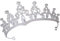 VINTORKY Krone Hochzeitsdiademe für die Braut Prinzessin Tiara Hochzeitstiara für Frauen Hochzeitsaccessoires Zubehör Braut-Diademe Hochzeitskopfschmuck für die Braut Kunstperlen Silver
