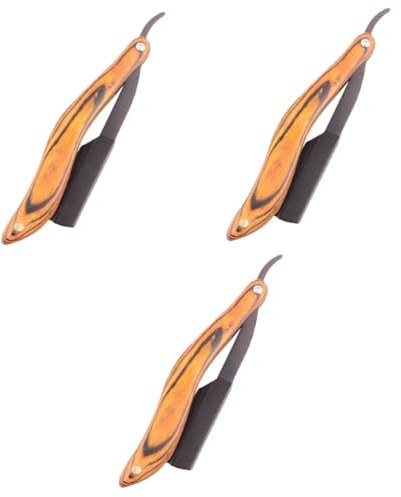 Ipetboom 3stücke Holzgriff Rasierer Für Männer Klappbare Edelstahl Rasierklinge Für Präzises Trimmen Und Rasieren Für Reisen Und Tägliche Pflege