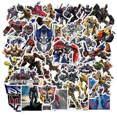 50 Stück Transformers Cool Sticker, wasserfeste Vinylaufkleber für Skateboarding, Scrapbooking, Computer, Laptops, Handys, Wasserflaschen, Tablets, Zeitschriften, Gitarren und mehr.