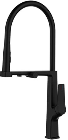 Grifo Fregadero con Osmosis y Extensible Gris Monomando Grifo Flexible Cocina Rotación 360°,negro