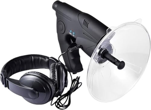 Dispositif d'écoute à Microphone parabolique avec monoculaire 8X, amplificateur de Son et enregistreur numérique, Dispositif d'écoute Longue portée pour l'observation des Oiseaux