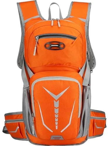 GIYXHU Fahrrad Rucksack 20L Fahrrad Trink Rucksack Mann Wasserdicht Radfahren Rucksack Outdoor Sport Reisen Wandern Trekking Fahrrad Rucksack Wasser Taschen Zum Radfahren(Orange)