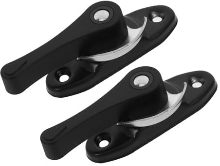 Mipcase 2sets Serrature Gancio Per Finestre Scorrevoli Chiusure Sicurezza Finestra in Blocco Sicuro Per Porte e Finestre Adatte Scorrimento Verticale e Orizzontale