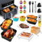 Heißluftfritteuse Zubehör für Tefal Dual Easy Fry XXL 11L(6,5L+4,5L), 21 Stück Airfryer Zubehör Silikonform Set für Tefal Heißluftfritteuse EY942B, Mit Wiederverwendbare Silikonliner & Edelstahl Grill
