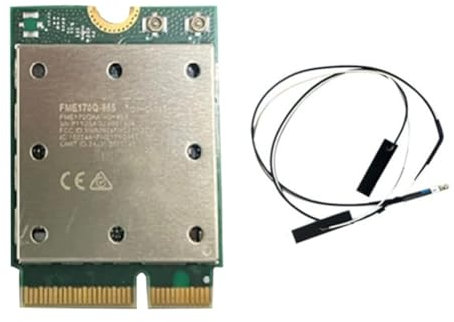 Wrtysully Tarjeta Inalámbrica WiFi7 Tri Band FME-865 con Bluetooth 5.4, Actualización 2025, Adaptador de Red Inalámbrico de 2,4 G/5 G/6 GHz para 11.