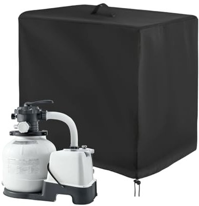 Abri De Pompe De Piscine, Housse De Protection Imperméable en Tissu Oxford pour Pompe De Piscine, Couvercle De Pompe Anti-poussière, Couvercle De Pompe De Jardin, Pliable, Housses De Protection UV