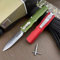 Couteau à Ressort Automatique,Lame D2,Manche Aluminium Aérospatial,Taille Compacte (19.4cm) - Idéal Collection & Utilisation (A 01)