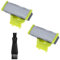 2x Ersatzklingen + Reinigungsbürste für Philips One Blade – Kompatible MLG Rasierköpfe & Präzisions-Trimmaufsatz Set inkl. Rasierer Pinsel (Barttrimmer Zubehör)