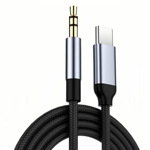 2PCS Aux to USB C, Type C to 3.5mm Aux Audio Jack Cable for Car Stereo Headphone Speakers Cord Cable Compatible with iPhone 16 15 Plus Pro Max Samsung Galaxy S21 Ultra S20 Ultra Note 20 10 Plus Huawei
