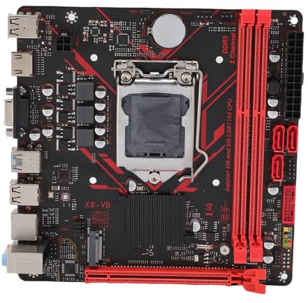 Bewinner H81 Micro ITX Motherboard für LGA1150 mit DDR3 1920x1080, 60Hz, Serial ATA M.2 NVME Mining Motherboard für Core I7 I5 I3 CPU (1000 Mbit/s Netzwerkkarte)