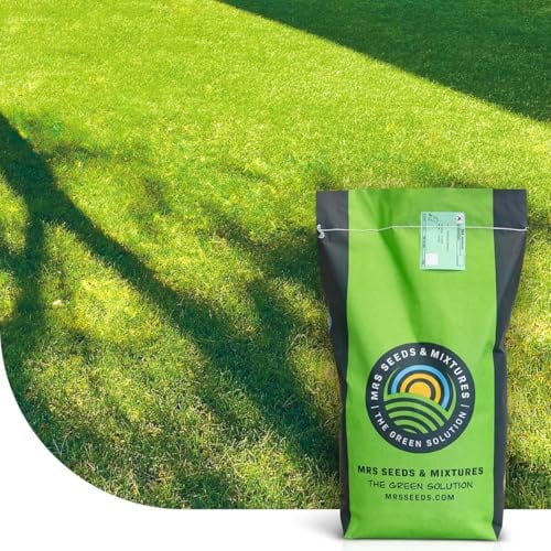 MRS Shade & Sun : Gazon Ombre - 15 kg - 750 m² - Semences de Gazon pour Moins de Mousse - Gazon Sain et Résistant - Convient aux Pelouses d'Ornement et de Jeu