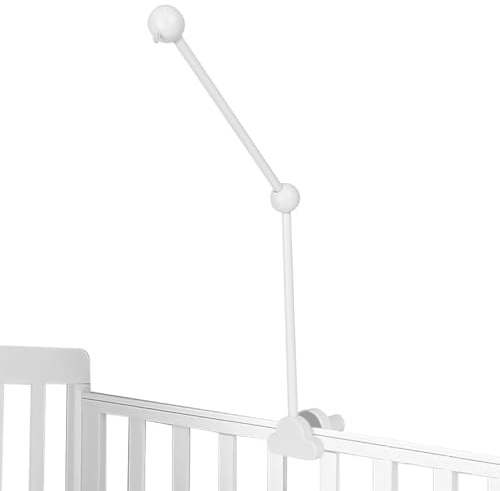 Mobile Halterung Holz für Babybett, Baby Mobile Aufhänger, Weiß