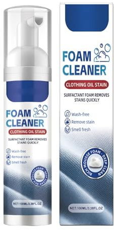 KOAHDE Dry Foam Cleaner for Clothes,Dry Spot Remover for Clothes,Wash-Free Dry Foam Cleaner,100ML,1PC,Remove Stubborn Stains,Leave Fragrance on Clean Clothes,Use Stain Removers and Cleaning Agents