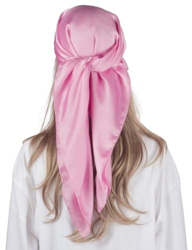 RIIQIICHY Halstuch Damen 90x90 cm – Leichtes halstücher, Dünnes Kopftuch Damen Sommer, Vielseitiges Schal Damen Frühling
