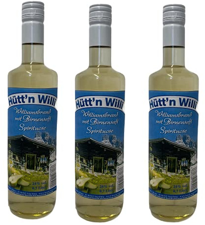 Hütt'n Willi - Williams-Christ-Birnenbrand mit reinem Birnensaft 25% VOL. (3)