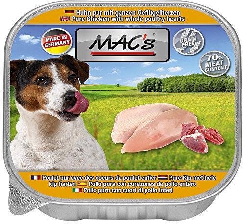 MACs Dog Huhn pur m Gefl.Herzen | 11x150g Hundefutter