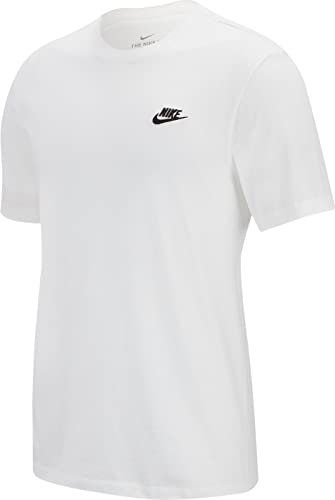 Nike Herren T-Shirt Sportswear Club, White/Black, M