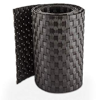 Gartenwelt Riegelsberger Premium Sichtschutzstreifen Hart PVC Rattan Doppelstabmatten 2550x190x4 mm Schokobraun 1 Stück