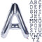 Große Mylar Folie Helium Brief Luftballons 40 Zoll Silber Luftballons Alphabet Buchstaben für Geburtstag Brautdusche Jubiläumsdekorationen(Letter A)