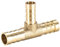 sourcing map Tee Brass Barb Fitting Reducer 3 Way, Fit Hose ID 10mm x 8mm x 10mm
