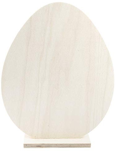 Ideen mit Herz Deko-Ei aus Holz zum Aufstellen | 27 cm x 21 cm x 4,2 cm