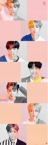 BTS - Bangtan Boys - Selfie - Poster Plakat Druck - Grösse 53x158 cm + 2 St Posterleisten Alu 63 cm