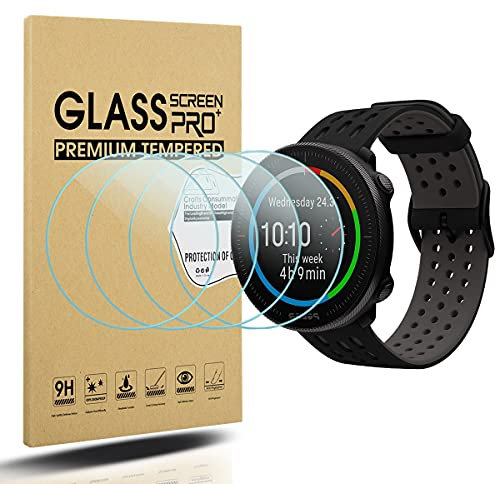 Diruite 4 Stück Displayschutz für Polar Vantage M2 Schutzfolie,HD Glas Displayschutzfolie Intelligente Uhr [Anti-Kratzen] [Anti-Öl] [Keine Blasenfrei]