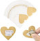 AIBAOBAO 50 Stück Rubbelaufkleber Herz, Rubbellose Selber Machen, Rubbelsticker Gold, Scratch Sticker, für Gutschein, Rubbellos, Weihnachten Adventskalender, Geschenke, Geburtstag Hochzeit, 8x7cm