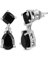 SHOP LC Schwarze Spinell-Tropfen-Ohrringe für Damen in Sterlingsilber