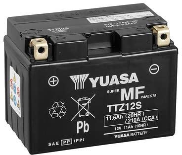 BATTERIA YUASA TTZ12S COMPATIBILE CON HONDA VFR VTEC - 800 CC 2001-2001 SPECIFICA COMPLETA MOTO SCOOTER SENZA MANUTENZIONE