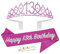Schärpe und Diadem zum 16. Geburtstag, lila Krone zum 16. Geburtstag, Strass-Geburtstagskrone und Schultergurt für sie, Dekoration zum 16. Geburtstag, Party-Zubehör