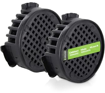 DEKAROX Aktivkohlefilter Set 45mmØ kompatibel mit Liebherr 9096342 Kohlefilter für Kühlschrank KühlGefrierKombination Weinkühlschrank Weinklimaschrank