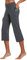 baleaf Yogahose Damen 3/4 Casual Freizeithose Jogginghose gerades Bein High Waist Traininghose Arbeitshose mit Taschen Bauchkontrolle für Fitness Workout Training Freizeit Tiefblütengrau S