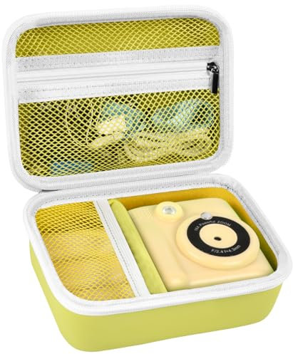Againmore Kinder Kamera Tasche Kompatibel mit GREENKINDER/for Uleway/for Gofunly/for NUOTUN Digital Kamera. Sofortbildkamera Aufbewahrungsbox (nur Tasche) (gelb)