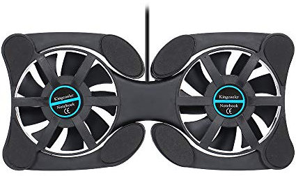 Enfriador de portátiles，HUIOP Mini portátil Plegable USB Dual Ventilador Enfriador Almohadilla de enfriamiento para PC portátil Notebook 7
