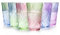 simpa Lucente Glacier Hi-Ball Drinking Glasses with Gradient Colours 360ml Set of 6