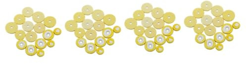 SAFIGLE 4stücke Teiliges Flötenpolster Holzblasinstrumente Austauschbare Pads in Hellgelb Zur Flötenreparatur Und Wartung Inklusive Bis Optionen