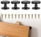 SZZHIYONG 4 Pcs Black Carbon Steel Round Furniture Legs, 26-40mm Adjustable Levelling Feet for Table Legs Chair Sofa Bed Legs, Anti-Shake, Threaded, Screw-in, Glued