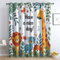 Cartoon Tier Vorhang, Wohnzimmer Schlafzimmer Blickdichte vorhänge, Giraffe Löwe Gardinen, mit Ösen Verdunkelungsvorhang, Vorhänge 2er Set, 137x117 cm 7YsU-139
