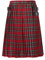 Schottenrock Kilt Herren Schottisch Kurz Karierter Rock - Schottenrock Herren Kariert Klassischer Saunakilt Tartan Kilt Minirock Kilt Original Streetwear Saunakilt Rock Rot