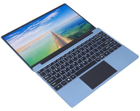 Laptop Aziendale, Display FHD da 14,1, Memoria LPDDR4 da 8 GB, Tastiera Full Size e Touchpad Ampio, Pro, Bluetooth 4.2, Batteria Al Litio da 5000 MAh (blu) (Spina europea