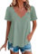 Maglie Donna Particolari Estive Maglietta di Natale in Saldo Camicia Donna Cotone Righe Verde Elegante Estiva Rossa T Shirts Militare Buanca Maglia Maniche Corte Larga Oversize Palestra A Bianca
