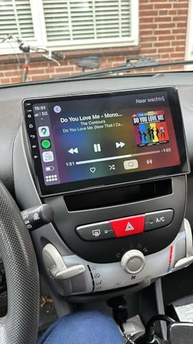 4-Core+64GB] Carplay Android Car Radio for Toyota Aygo/Peugeot 107/Citroen C1 2004-2014 with Wireless Carplay and Android Auto, 10.1 Car Stereo with GPS/WiFi/Bluetooth/EQ/FM