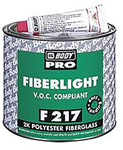 HB Body Pro F217 Pro Fibrelight 2K Polyester 2 litre Car Van Filler Reinforced With Fibreglass For Bridging & Filling Cavities Sanded Easy With P80-120