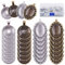 Glarks 64-Pieces Pendant Set, 16Pcs Oval Pendant Trays and 16Pcs Round Bezels with 32Pcs Glass Cabochon Round Clear Dome Tiles for Crafting DIY Jewelry Making