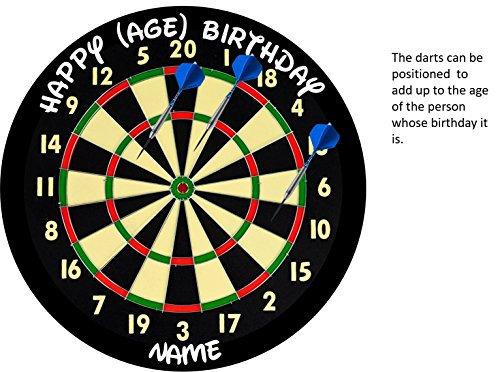 7.5 inch circle round Darts board cake topper printed edible icing personalised